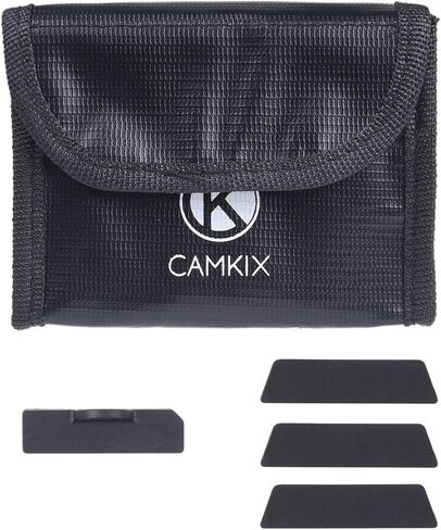 CamKix Travel Safety Pack Compatible with DJI Mavic 2 Zoom/Pro - for 3 Batteries - Includes: LiPo Safety Bag, 3X Battery Port Cover, 1x Charge Port Cover and Travel Instructions - Protection Kit in Saudi Arabia