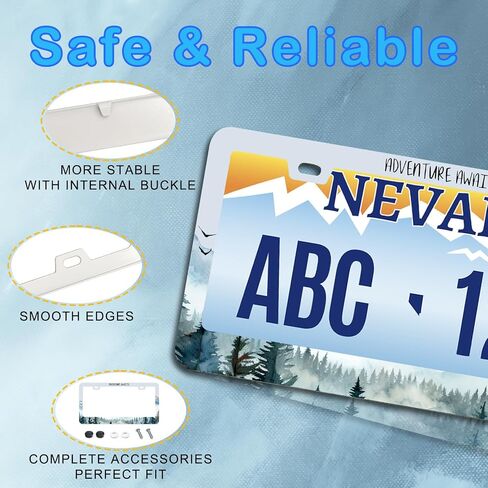 Spring Wildflower Floral License Plate Frame Colorful Watercolor Wildflower Insects 12.3″ x 6.3″ Aluminum License Plate Cover and CA Screws and Black Screw Caps 1 Pack in Saudi Arabia