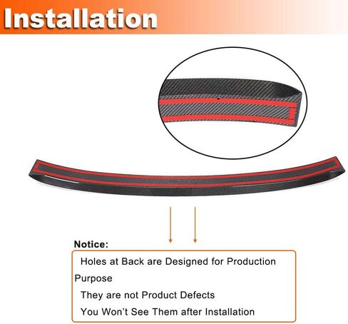 MCARCAR KIT Trunk Spoiler يناسب BMW 6 Series F06 F13 640i 650i M Sport M6 Gran Coupe 2Door Sedan 4Door 2012-2018 غطاء التمهيد الخلفي Highkick Spoiler Wing Lip (ألياف الكربون) (جناح الجذع) in Kuwait