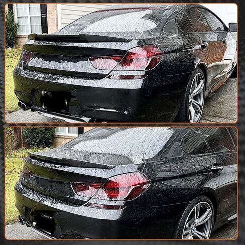 MCARCAR KIT Trunk Spoiler يناسب BMW 6 Series F06 F13 640i 650i M Sport M6 Gran Coupe 2Door Sedan 4Door 2012-2018 غطاء التمهيد الخلفي Highkick Spoiler Wing Lip (ألياف الكربون) (جناح الجذع) in Kuwait