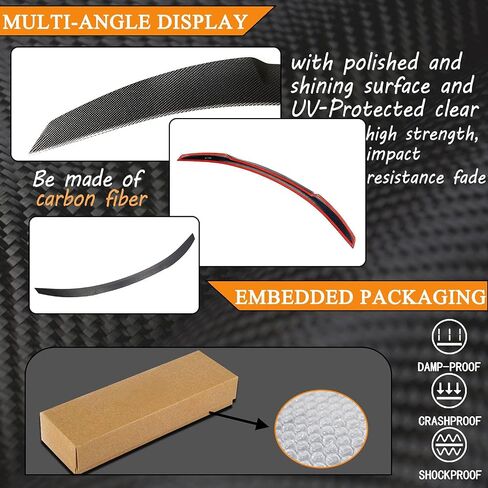 MCARCAR KIT Trunk Spoiler يناسب BMW 6 Series F06 F13 640i 650i M Sport M6 Gran Coupe 2Door Sedan 4Door 2012-2018 غطاء التمهيد الخلفي Highkick Spoiler Wing Lip (ألياف الكربون) (جناح الجذع) in Kuwait