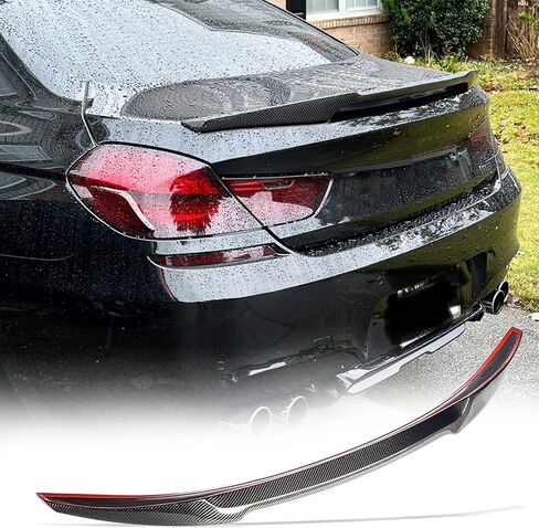 MCARCAR KIT Trunk Spoiler يناسب BMW 6 Series F06 F13 640i 650i M Sport M6 Gran Coupe 2Door Sedan 4Door 2012-2018 غطاء التمهيد الخلفي Highkick Spoiler Wing Lip (ألياف الكربون) (جناح الجذع) in Kuwait
