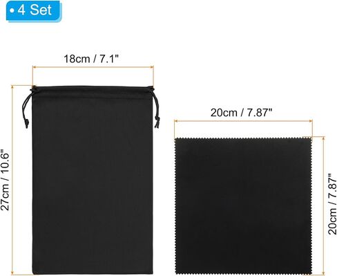PATIKIL Ski Goggle Bag Soft Microfiber Snow Goggles Protective Sunglass Bag Pouch Foldable Drawstring Bag with Glasses Cloth for Eyeglasses Glasses Camera Lenses in Saudi Arabia