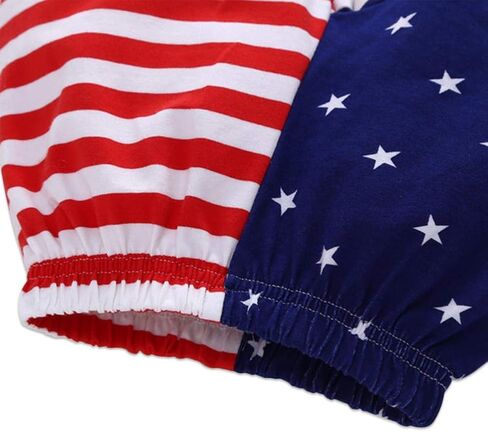 IMEKIS My First 4th of July ملابس الأولاد الصغار العلم الأمريكي رومبير النجوم المشارب السراويل عيد الاستقلال الملابس الوطنية مجموعة in Saudi Arabia