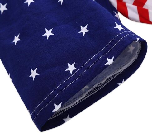 IMEKIS My First 4th of July ملابس الأولاد الصغار العلم الأمريكي رومبير النجوم المشارب السراويل عيد الاستقلال الملابس الوطنية مجموعة in Saudi Arabia
