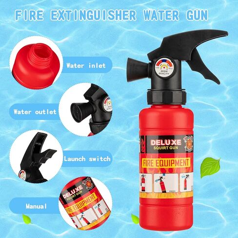 24 جهاز كمبيوتر شخصى 7 بوصة طفاية حريق Squirter Toys واقعية رجال الاطفاء المياه Squirters متعة رجال الاطفاء Squirters للبنين الفتيات حمام السباحة الشاطئ الطرف تفضل في الهواء الطلق القتال المياه اللعب تأثيري الدعائم in Saudi Arabia