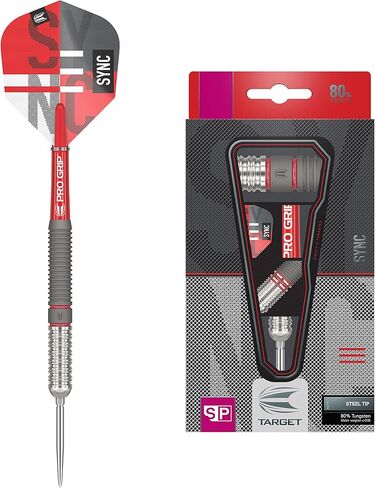 مجموعة سهام ذات طرف فولاذي من التنجستين سويس بوينت مزامنة 80% من Target Darts Sync in Kuwait