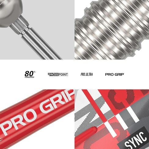 مجموعة سهام ذات طرف فولاذي من التنجستين سويس بوينت مزامنة 80% من Target Darts Sync in Kuwait