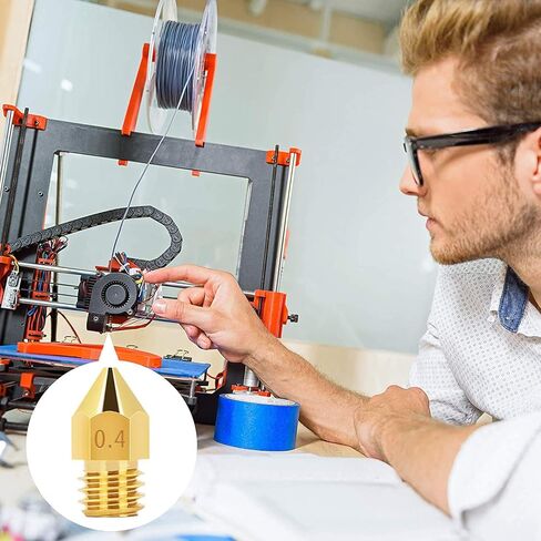 30 قطعة من فوهات الطارد MK8، فوهات طابعة ثلاثية الأبعاد لـ MK8 12 قطعة (0.4 مم) و3 قطع (0.2 مم، 0.3 مم، 0.5 مم، 0.6 مم، 0.8 مم، 1.0 مم) لـ Makerbot Creality CR-10 Ender 3 5 in Kuwait