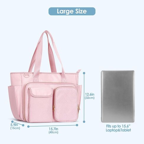 Fasrom Nurse Bag for Work with 15.6 Inches Laptop Sleeve, Medical Bag Tote to Hold Nursing Clinical Essentials for Home Health Nurses, Black(Patent Design, Empty Bag Only) in Saudi Arabia