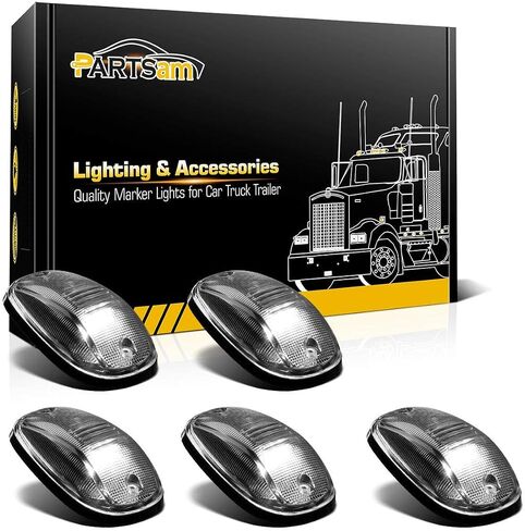 Partsam LED Cab Marker Roof Running Lights 5PCS Clear Lens 9LED Amber Top Lights Compatible with Dodge Ram 1500 2500 3500 4500 5500 2003-2018 SUV Truck Pickup RV in Saudi Arabia