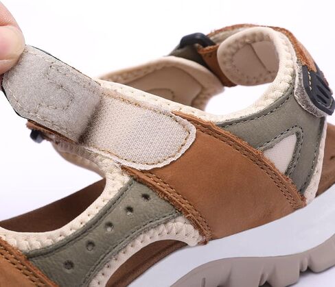 Harssidanzar Women's Leather Sandals Outdoor Sandals Hiking Sandals Casual Walking Sandals Strap Adjustable Beach Sandals For Women SL256US in Saudi Arabia