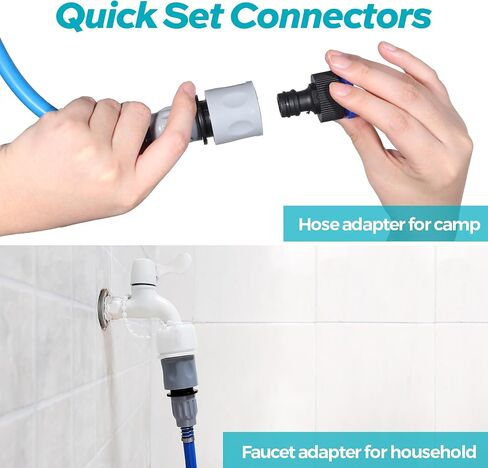 Fogatti Dog Shower Hose Attachment Grooming Sprayer with 7.2 FT Long Water Pipe and 2 quick-connect set connectors, Compatible with Indoor Shower or Outdoor Garden Hose, Ideal for Dog and Cat Grooming in Saudi Arabia