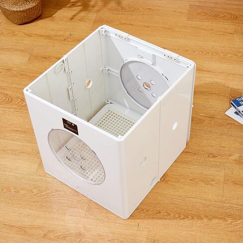 صندوق تجفيف الحيوانات الأليفة الأوتوماتيكي القابل للطي للقطط والكلاب الصغيرة، مجفف شعر القطط مع تحكم في درجة الحرارة ومؤقت قابل للتعديل، صندوق تجفيف ذكي للحيوانات الأليفة بـ 3 سرعات، سعة كبيرة 84 لتر in Kuwait