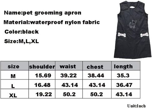 مريلة العناية بالحيوانات الأليفة مقاومة للماء مع جيوب من النايلون للحيوانات الأليفة ومضادة للكهرباء الساكنة وقابلة للتنفس ومآزر عمل احترافية لأخصائيي التجميل in Kuwait