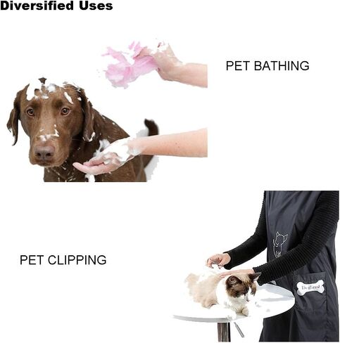 مريلة العناية بالحيوانات الأليفة مقاومة للماء مع جيوب من النايلون للحيوانات الأليفة ومضادة للكهرباء الساكنة وقابلة للتنفس ومآزر عمل احترافية لأخصائيي التجميل in Kuwait