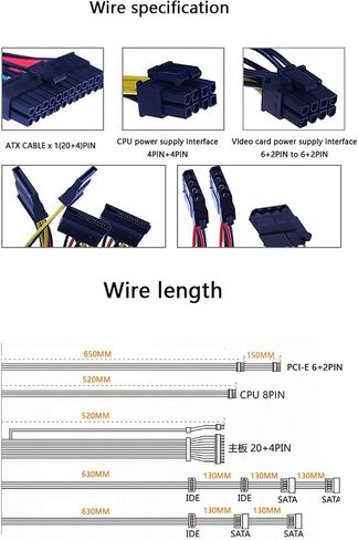 ATX 500W PC Power Supply, 80 Plus Bronze Certified, Non-Modular Active PC Power Supply with Auto-Thermally Controlled 120mm Fan in Saudi Arabia