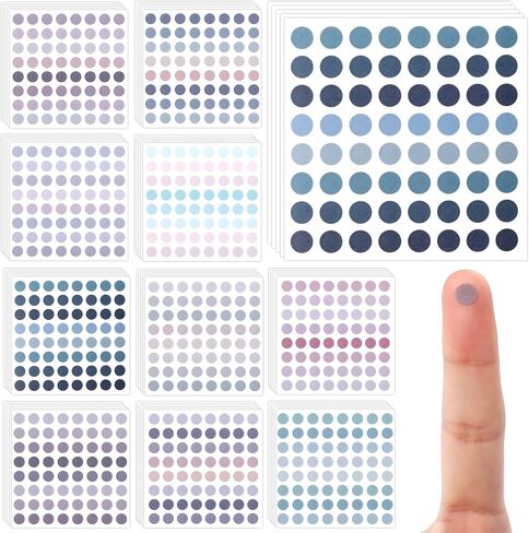 3200 Pieces Circle Stickers Removable Color Coding Stickers Small Dot Stickers Round Circle Dot Sticker Labels 1/4" Circle Stickers for Office Student Classroom Early Education Tools, 50 Sheets in Saudi Arabia
