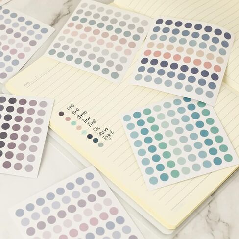3200 Pieces Circle Stickers Removable Color Coding Stickers Small Dot Stickers Round Circle Dot Sticker Labels 1/4" Circle Stickers for Office Student Classroom Early Education Tools, 50 Sheets in Saudi Arabia