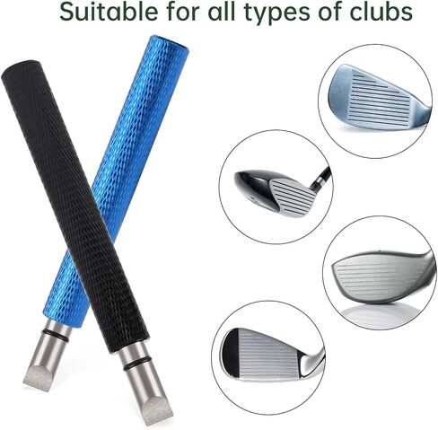 2 Pack Golf Groove Sharpening Tool for Wedges and Irons Golf Club Groove Sharpener Regrooving Tool Golf Club Groove Cleaner Groove Sharpening Tool in Saudi Arabia