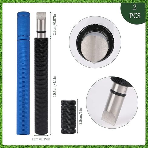 2 Pack Golf Groove Sharpening Tool for Wedges and Irons Golf Club Groove Sharpener Regrooving Tool Golf Club Groove Cleaner Groove Sharpening Tool in Saudi Arabia