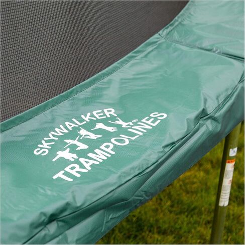 ترامبولين سكاي ووكر بيضاوي بطول 16 قدم، ترامبولين خارجي للأطفال مع شبكة طوقية لكرة السلة، غطاء وسادة زنبركية، موافقة الجمعية الأمريكية لاختبار المواد، سعة وزن 800 رطل in Kuwait