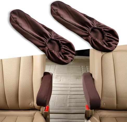2 PCS Car Front Seat Armrest Cover, Stretch Car Armrest Cover, Comfortable Armrest Protector Cover, Anti-Scratch Armrest Cover Replacement, Universal for Most Cars, Trucks, SUVs (Beige) in Saudi Arabia