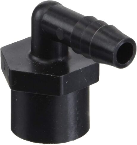 Parker Hannifin 370HB-6-6PP-pk5 Par-Barb تركيب الكوع الأنثوي، بولي بروبيلين، زاوية 90 درجة، خرطوم بارب 3/8 بوصة × 3/8 بوصة أنثى NPT، أسود (عبوة من 5) in Saudi Arabia
