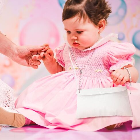 مجموعة هدايا مكونة من 7 قطع من إكسسوارات المناولة الأولى للفتيات، مجموعة هدايا التعميد البيضاء، مجموعة شموع المعمودية، هدية للعرابين، مجموعة معمودية الروح القدس، أفكار هدايا كاثوليكية للأولاد in Kuwait