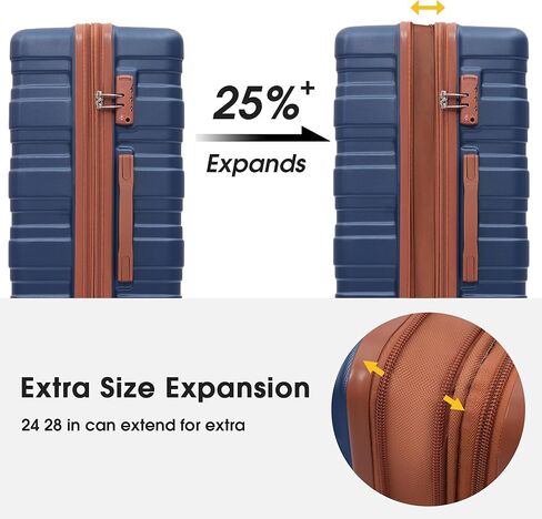 Merax TSA Lock Spinner Wheels 24in حقيبة سفر قابلة للتوسيع من الجانب الصلب، وردي أسود، 24 بوصة in Kuwait