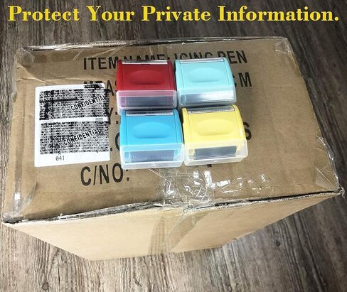 ختم حماية سرقة الهوية المتدحرج من WAFJAMF (ختم أسطواني لسرقة الهوية) - أصفر in Kuwait