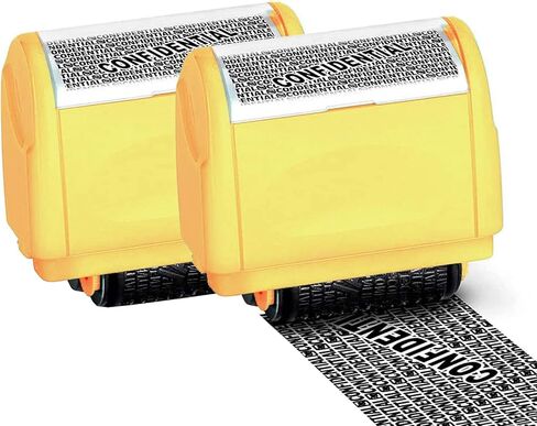 ختم حماية سرقة الهوية المتدحرج من WAFJAMF (ختم أسطواني لسرقة الهوية) - أصفر in Kuwait