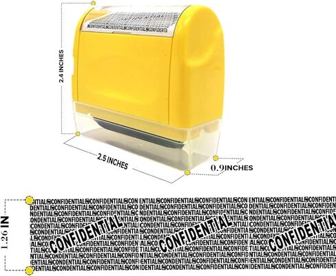 ختم حماية سرقة الهوية المتدحرج من WAFJAMF (ختم أسطواني لسرقة الهوية) - أصفر in Kuwait