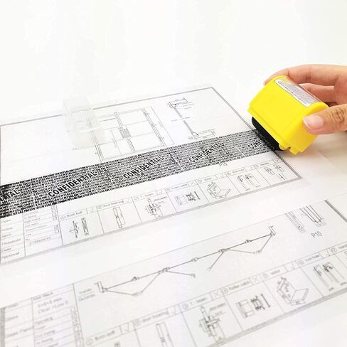 ختم حماية سرقة الهوية المتدحرج من WAFJAMF (ختم أسطواني لسرقة الهوية) - أصفر in Kuwait