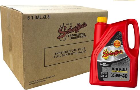شركة شيفر للتصنيع 9000CK4-006S SynShield OTR Plus زيت محرك ديزل اصطناعي كامل 5W-40، زجاجة سعة 1 جالون in Saudi Arabia
