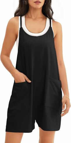 ATHMILE Rompers for Women Summer Casual Short Jumpsuits Overalls Clothes Outfits 2024 Jumpers Loose Fit Girls Maternity in Saudi Arabia