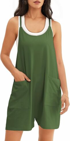 ATHMILE Rompers for Women Summer Casual Short Jumpsuits Overalls Clothes Outfits 2024 Jumpers Loose Fit Girls Maternity in Saudi Arabia