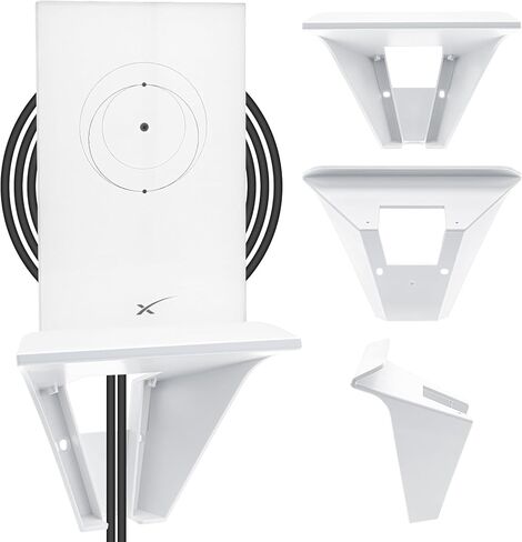welltop StarLink Mount, Starlink Internet Kit Satellite Brackets ABS Router Holder Protection with Screw Mounting Kit, Starlink Wall Mount Shelf Stand Holder for StarLink Mesh Router V2 Mesh Router in Kuwait