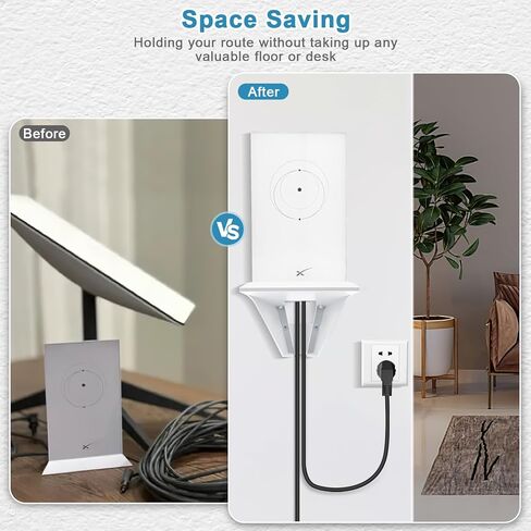 welltop StarLink Mount, Starlink Internet Kit Satellite Brackets ABS Router Holder Protection with Screw Mounting Kit, Starlink Wall Mount Shelf Stand Holder for StarLink Mesh Router V2 Mesh Router in Kuwait