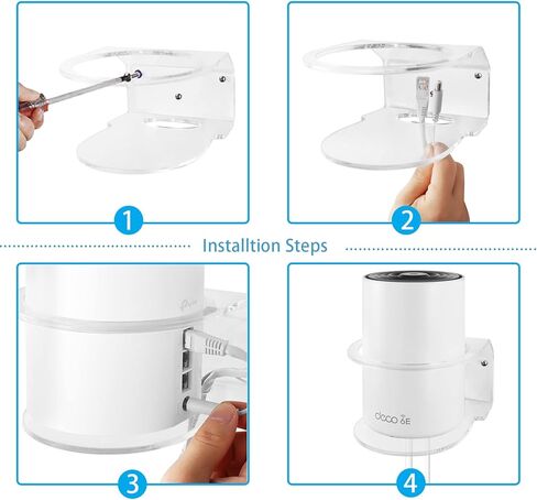 حامل تثبيت على الحائط لجهاز TP-Link Deco XE75/XE75 PRO متوافق مع TP-Link Deco(XE75/XE75 PRO) حامل نظام WiFi شبكي للمنزل بالكامل (عبوتان) in Kuwait