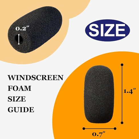 10-Pack Mini Foam Windscreens for Headset and Lapel Mics – Enhances Audio Quality, Protects from Wind Interference, Reusable and Washable in Saudi Arabia