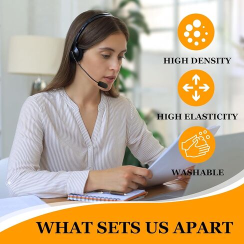 10-Pack Mini Foam Windscreens for Headset and Lapel Mics – Enhances Audio Quality, Protects from Wind Interference, Reusable and Washable in Saudi Arabia