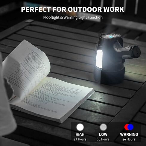 MIXILIN مصباح كشاف قابل لإعادة الشحن، فائق السطوع 900,000 لومن LED كشاف كشاف محمول في الهواء الطلق مع حامل ثلاثي الأرجل، مصباح كشاف كبير ومصباح كشاف للتخييم للقوارب البحرية in Kuwait