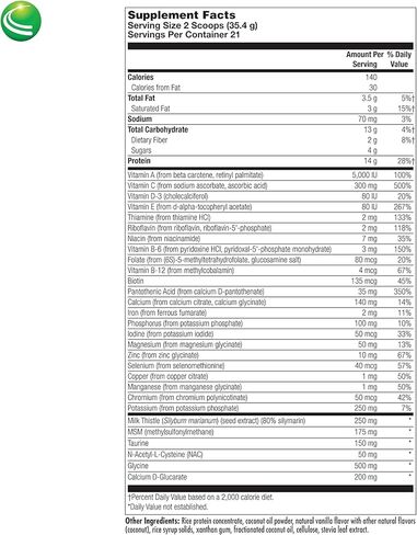 Nutra BioGenesis - BioCleanse - مزيج الحليب الشوك والكالسيوم-D-Glucarate والبروتين النباتي لتنظيف الكبد وإزالة السموم - خالي من الغلوتين، مسحوق - 1 رطل in Kuwait