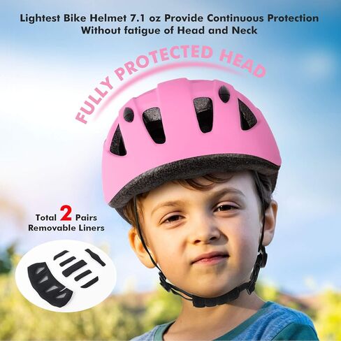 DaCool Kids Bike Helmet for 5~16 Ages Girls Boys Lightweight Toddler Youth Adjustable Cycling Skateboard Girl Helmet Safety Sport Helmet for Bicycle Skating Roller Scooter Outdoor Sports in Saudi Arabia