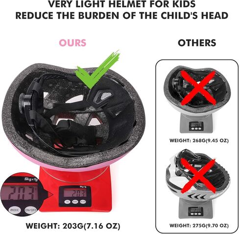 DaCool Kids Bike Helmet for 5~16 Ages Girls Boys Lightweight Toddler Youth Adjustable Cycling Skateboard Girl Helmet Safety Sport Helmet for Bicycle Skating Roller Scooter Outdoor Sports in Saudi Arabia