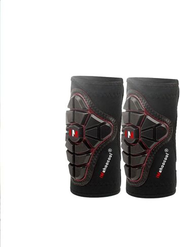 مجموعة وسادات الركبة للشباب وسادات الكوع للتزلج على الجليد وركوب الدراجات والسكوتر والرياضات الخارجية باللون الأحمر (مجموعة من أربعة) in Kuwait