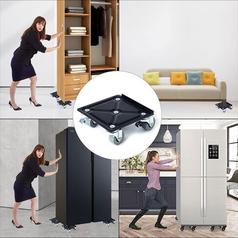 Furniture Moving Tool, Furniture Dolly 5 Wheels, Heavy Duty Furniture Movers Furniture Lifter Moving Dolly, 3300 LBS Max. Load, 5 Wheels Roller Dolly for Refrigerator, Sofa, Cabinet in Kuwait