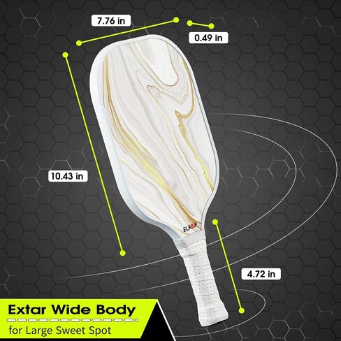 Composite Pickleball Paddle with Cover for Women, Graphite Carbon Fiber Polypropylene Honeycomb Core Pickleball Racquet Gift for Mother Wife Grandmother Girlfriend in Saudi Arabia