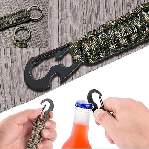سوار Jungle Camo Paracord من شركة Hero - سوار النجاة للرجال مع علم الولايات المتحدة الأمريكية البرونزي - 3 أحجام قابلة للتعديل للاستعداد التكتيكي، L in Kuwait